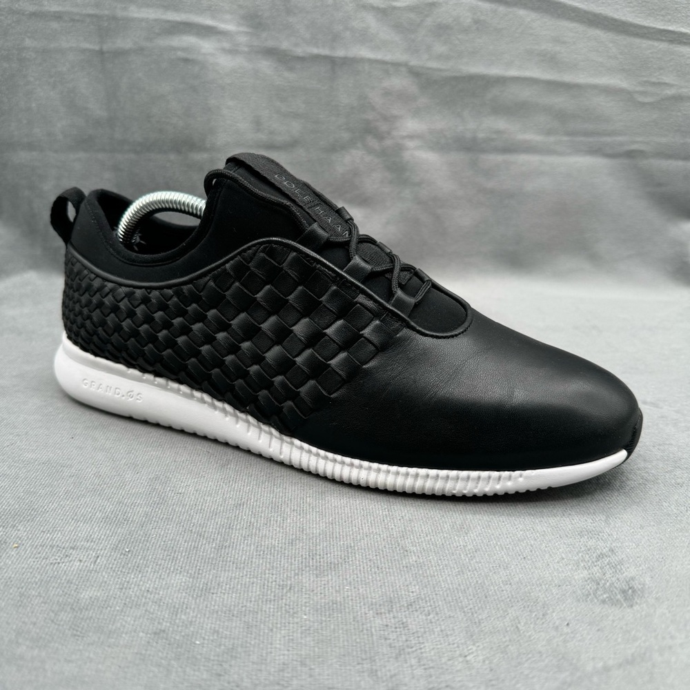 Cole Haan Black Woven Leather Sneakers